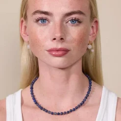 Soï Krystal Halskæde Blå Jade