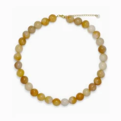 Soï Krystal Halskæde Faro Orange Aventurin