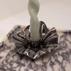 Specktrum Lea Candle Holder Black Chrome