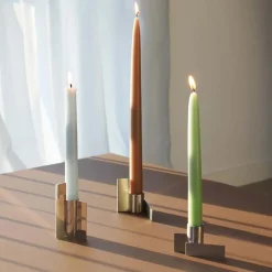 Stences Icon Candlestick 01 Brushed Chrome