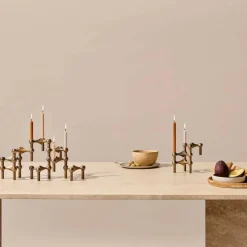 STOFF Nagel Candle Holder Set With 3 Brass