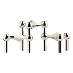 STOFF Nagel Candle Holder Set With 3 Chrome