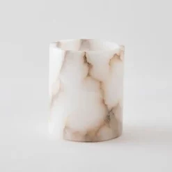 Tell Me More Alabaster Candle Holder Medium