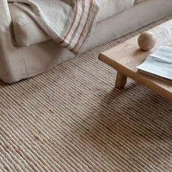 Tell Me More Hemp Wool Stripe Rug Nature 80x300 cm