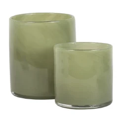 Tell Me More Lyric Candleholder Medium Olive Green