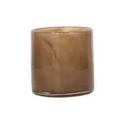 Tell Me More Lyric Candleholder Small Brown