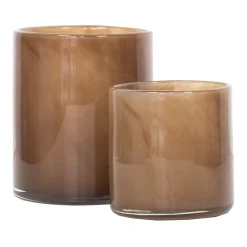 Tell Me More Lyric Candleholder Medium Brown