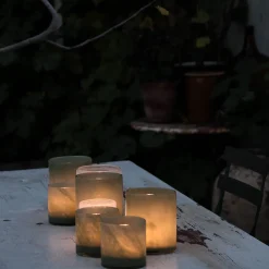 Tell Me More Lyric Candleholder Medium Linen