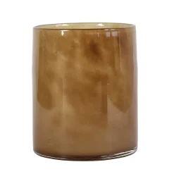 Tell Me More Lyric Candleholder Large Brown