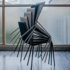 Thorup Copenhagen Noel Stol 203 Rustfrit Stål/Sort