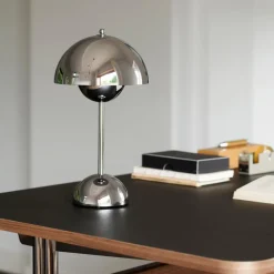 &Tradition Flowerpot Portable Table Lamp VP9 Chrome-Plated