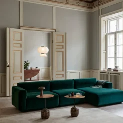 &Tradition LN9 Lato Bord Warm Black/Valnød Ø50 cm