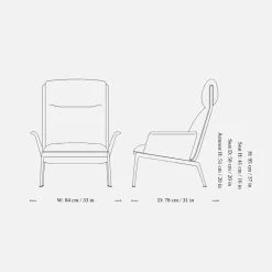 &Tradition Muno LN17 Hallingdal 0126 Dark Chrome Legs