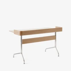 &Tradition Pavilion AV17 Mushroom Linoleum Oak Chrome Base