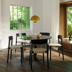 &Tradition TK1 Betty Chair Black Oak Natural Webbing