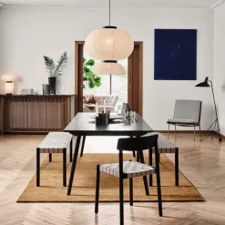 &Tradition TK1 Betty Chair Black Oak Natural Webbing