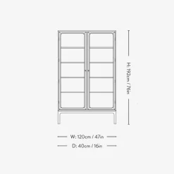 &Tradition Trace SC88 Double Cabinet Dark Stained Oak