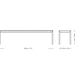 &Tradition Ville AV28 Bænk Warm Black