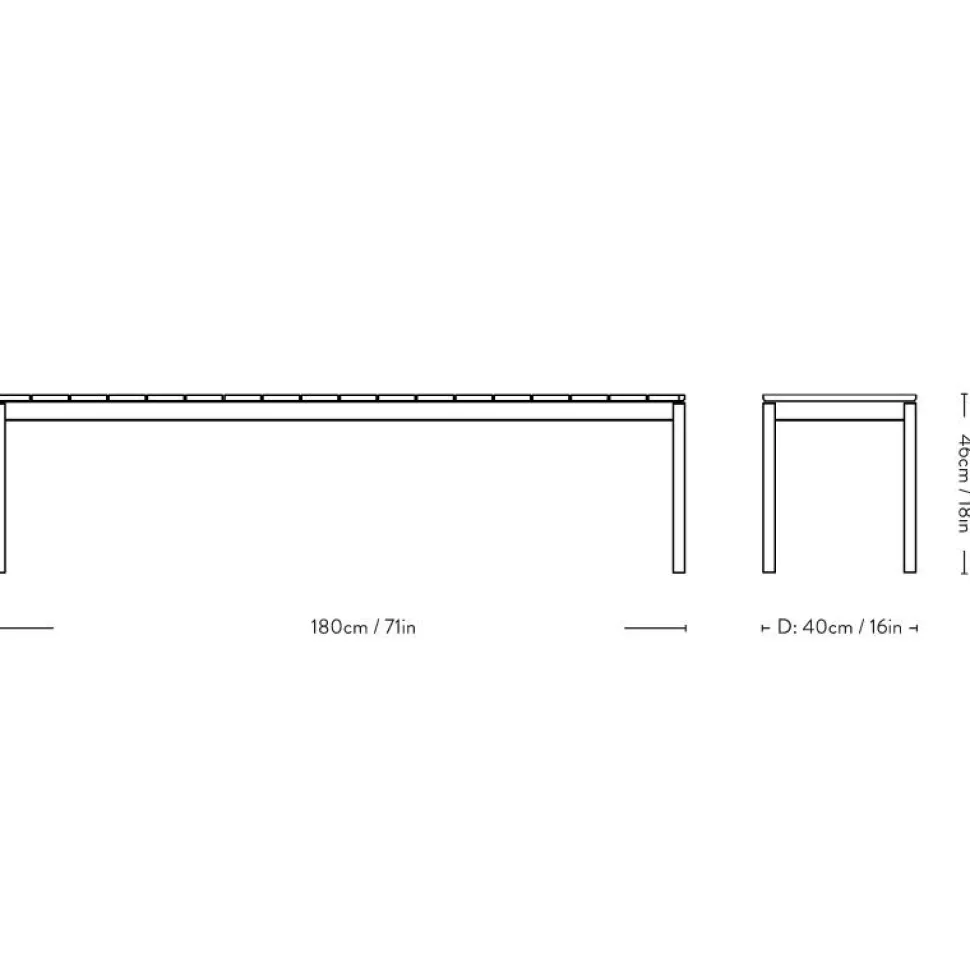&Tradition Ville AV28 Bænk Warm Black