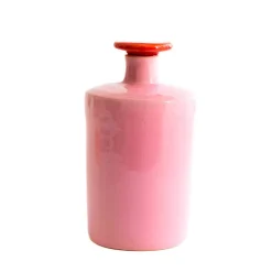 Val Pottery Carlota Bottle Pink/Red Lid
