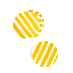 Val Pottery Crew Coasters Yellow Stripes