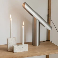 Wabi Sabi Nordic Epode Lysestage (2) Travertin