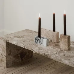 Wabi Sabi Nordic Epode Lysestage (2) Calacatta Violetta