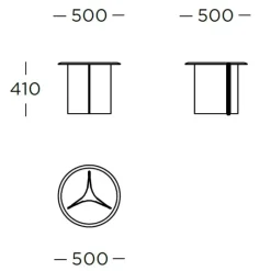 Wendelbo Arc Sidebord Bronze