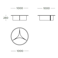 Wendelbo Arc Sofabord Stor Bronze