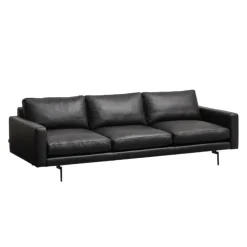 Wendelbo Edge V1 3-Pers. Sofa Sort Faith Læder