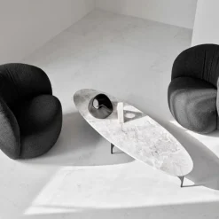 Wendelbo Floema Oval Sofabord Grå