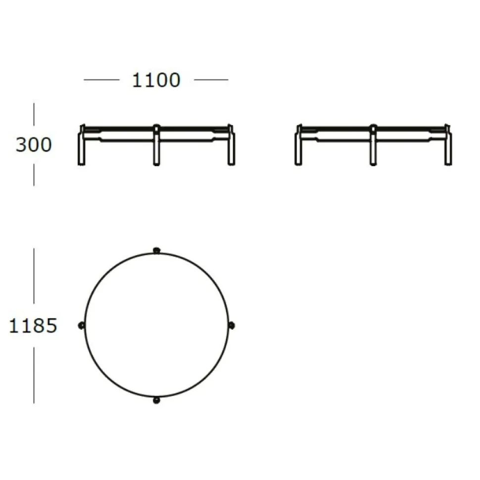 Wendelbo Notch Round Large Sofabord