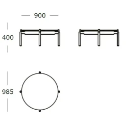 Wendelbo Notch Round Medium Sofabord