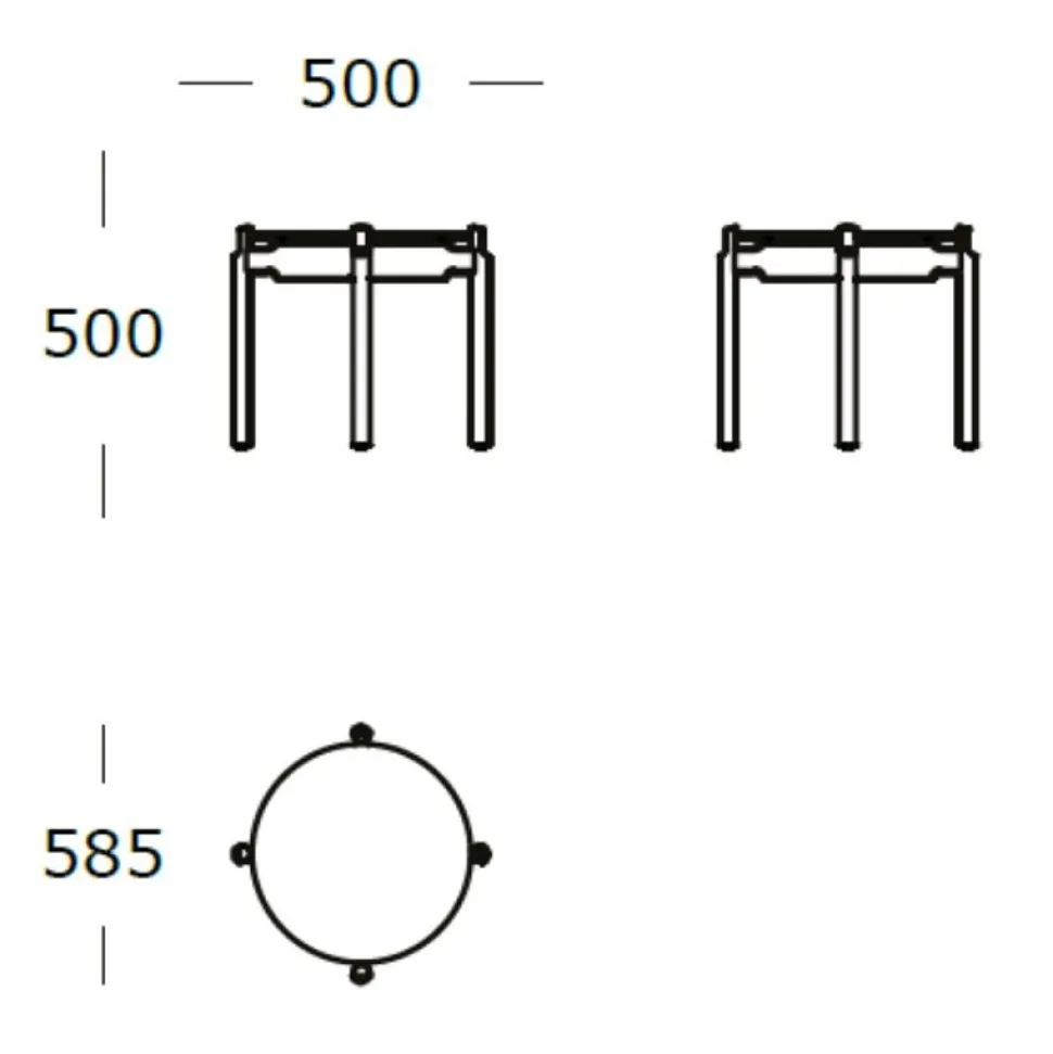 Wendelbo Notch Round Small Sofabord