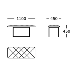 Wendelbo Tip Toe Bænk Medium Sort